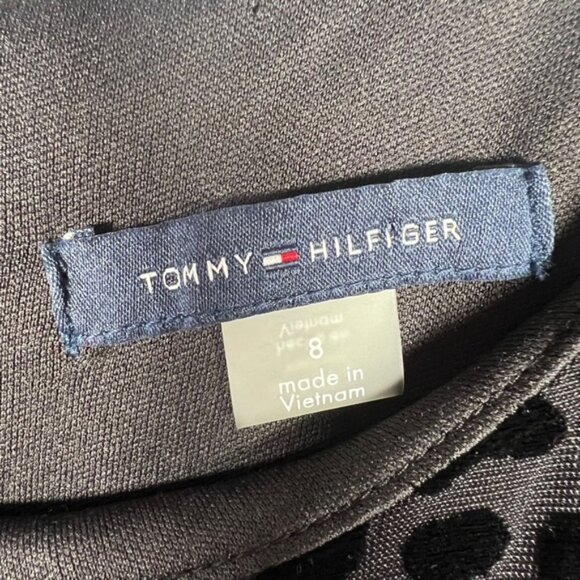 NWT TOMMY HILFIGER Flutter Short Sleeve Velvet Leopard Print Sheath Dress Sz 8 - Picture 9 of 15